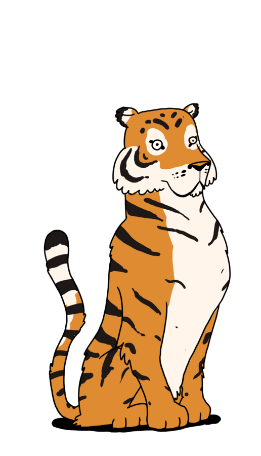 Character design by CUMI, a sitting tiger