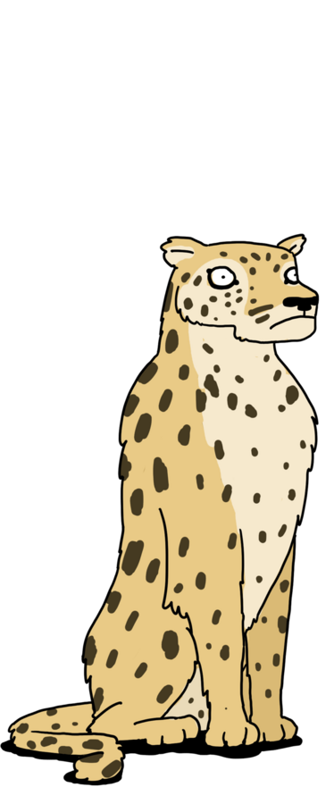 Character design by CUMI, a sitting leopard