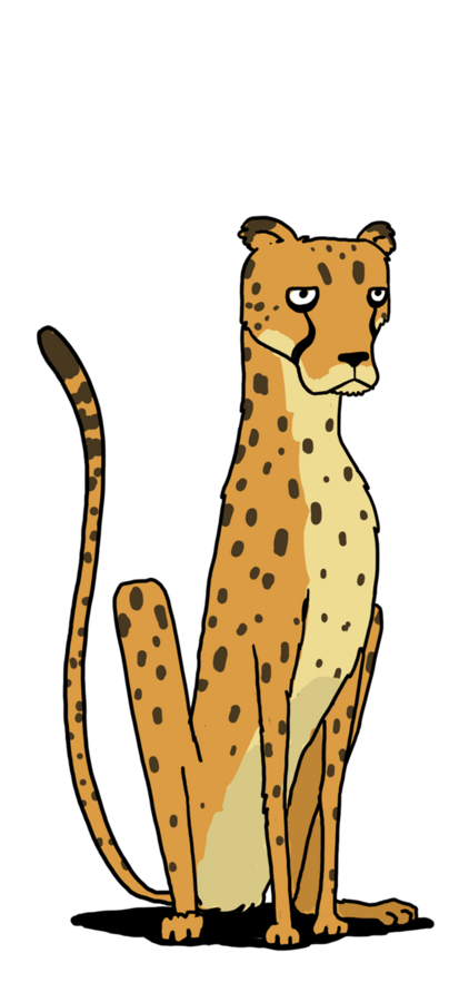 Character design by CUMI, a sitting cheetah