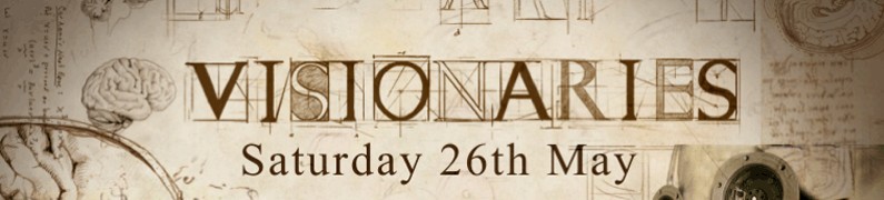 BBC World Visionaries, the archive page's own title card, "Visionaries, Saturday 26th May", over a sketchbook style background