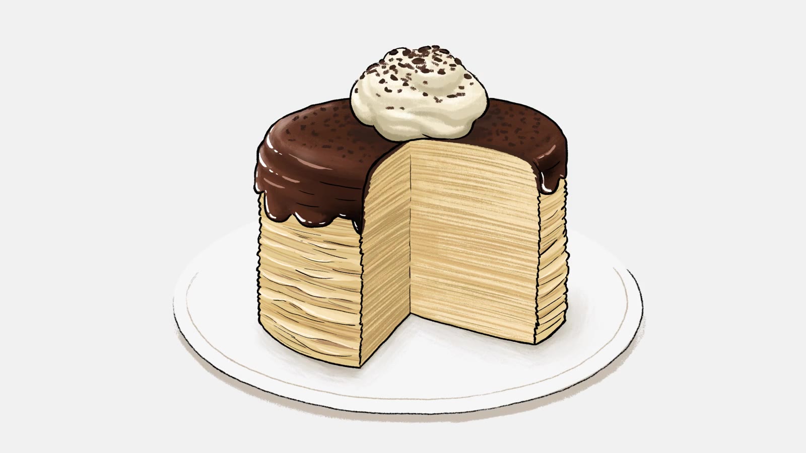 Chocolate Crepe Cake Reveal (Yass & Amber): still