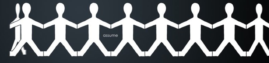 HSBC Empathy, a paper chain of linked figures with the word "assume", from the archive page's own hero image