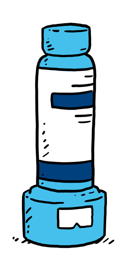 Standalone illustration of a Respimat inhaler cartridge