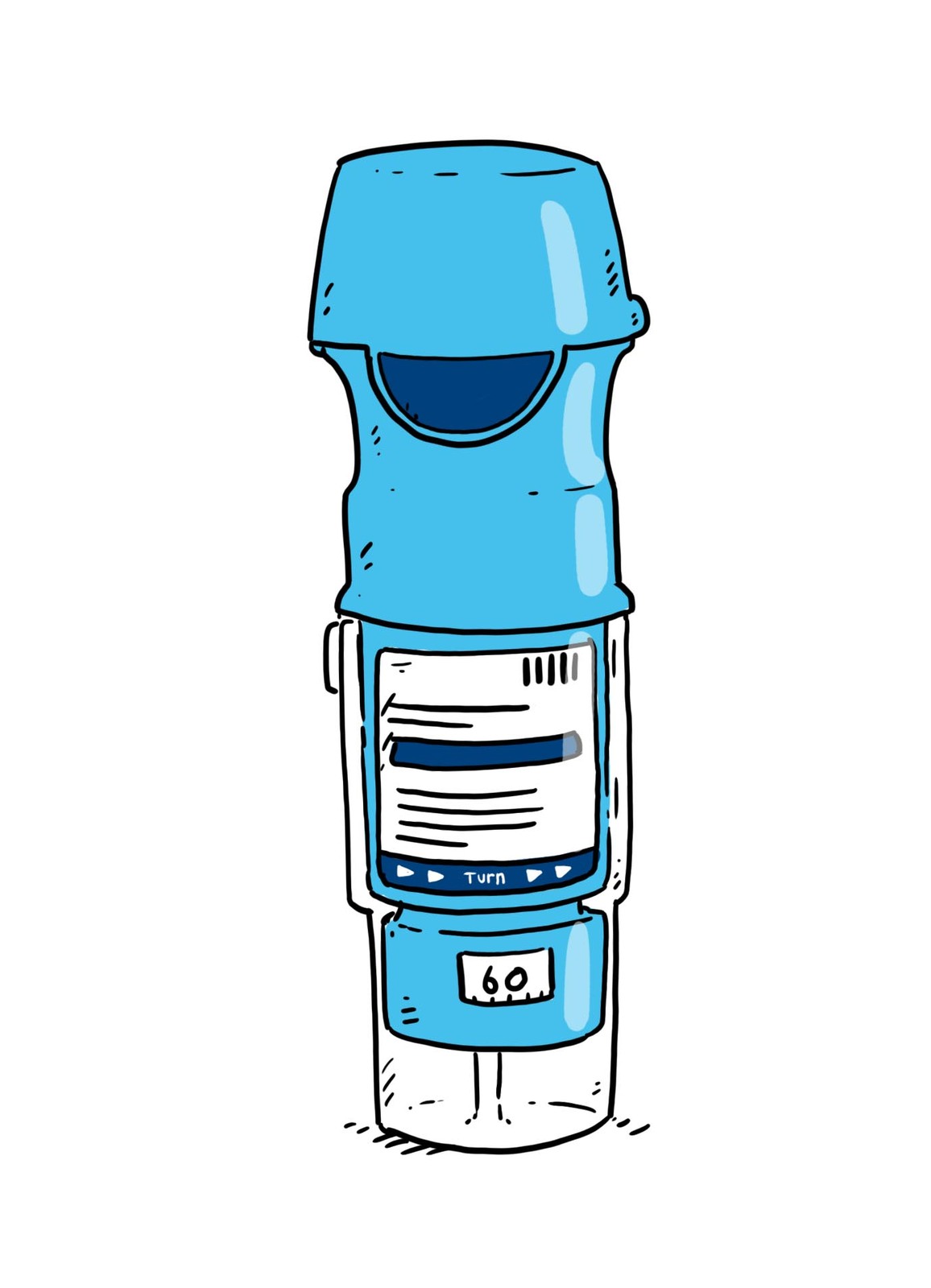 Standalone illustration of a Respimat inhaler device