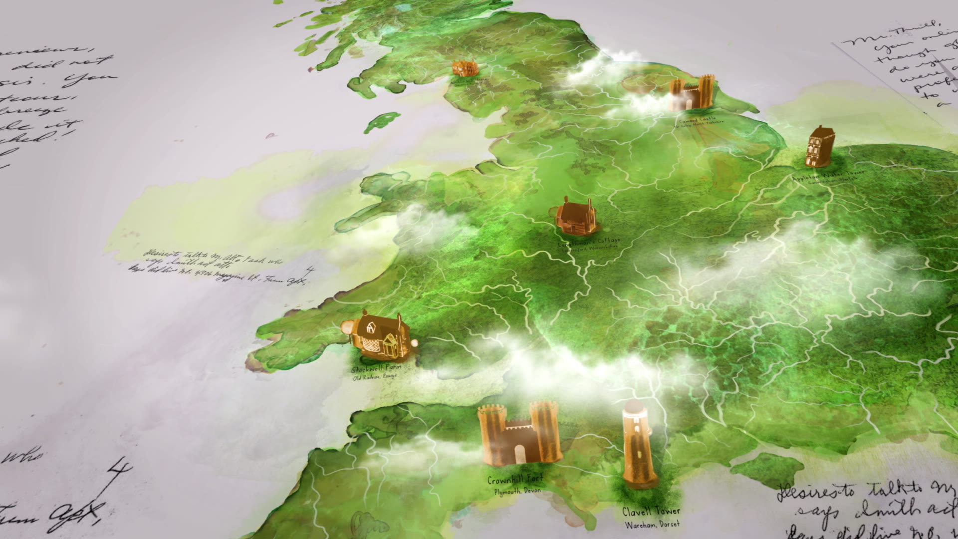 Restoring Britain's Landmarks, animated map sequence still
