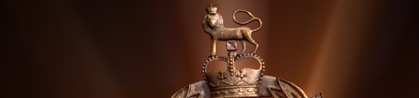 Royal Marines, Mission Afghanistan, the Royal Marines' lion and crown cap badge, from the archive page's own hero image